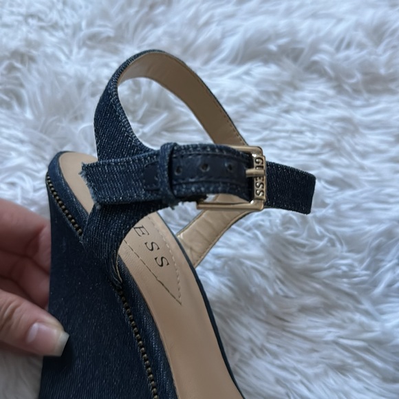 GUESS Denim Wedge Shoes - Picture 6 of 14